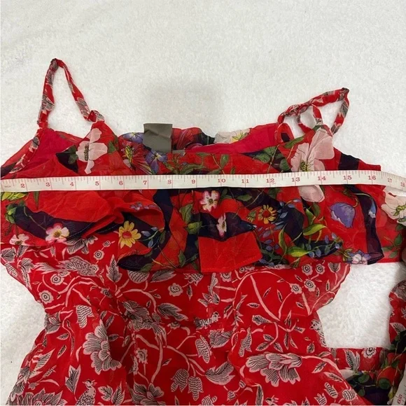 Anthropologie One September Zuri Red Floral Maxi Dress - Picture 9 of 9